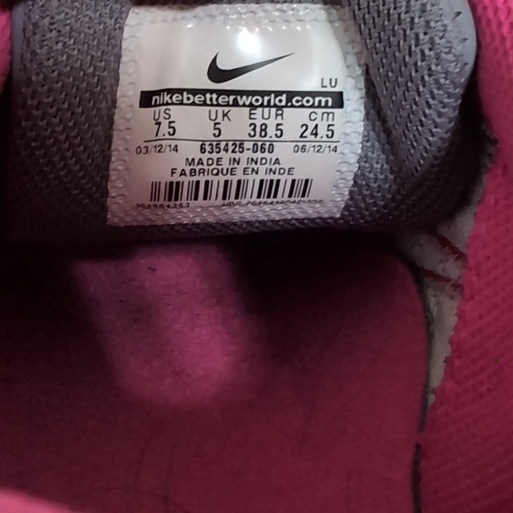 Nike Women's Court Tradition II Gray Pink Lace-Up Sneaker Size 7.5 - Picture 7 of 7